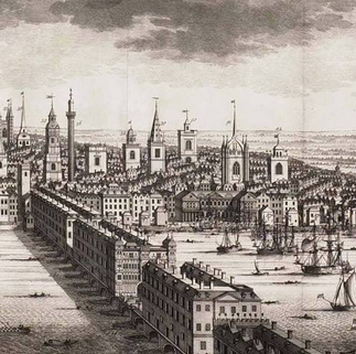 Print of London in 1700s