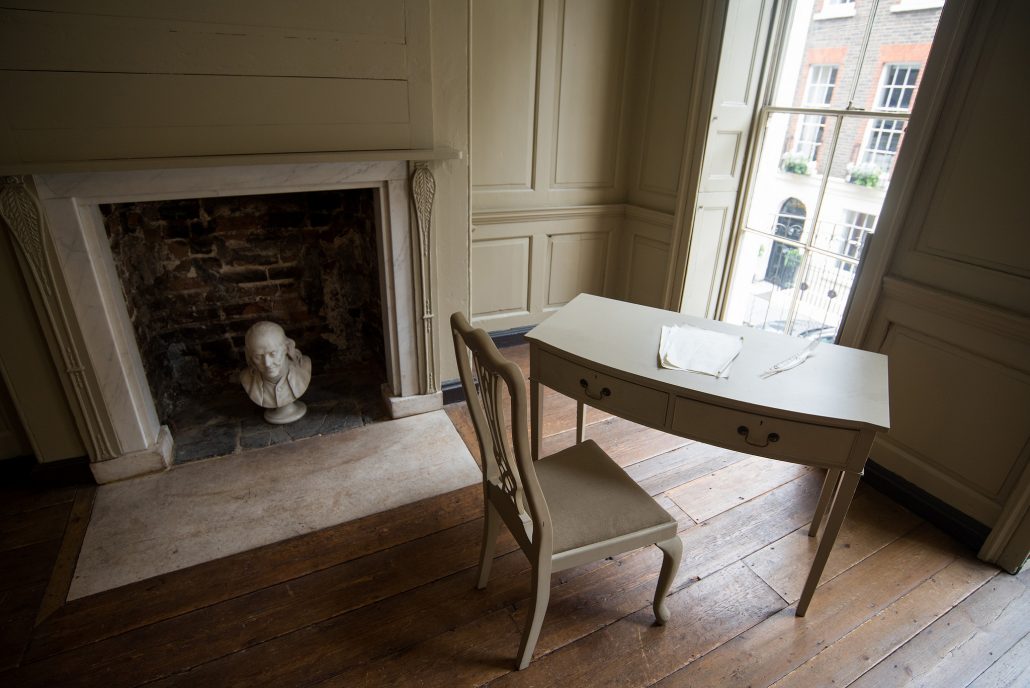 Franklin's desk in parlour