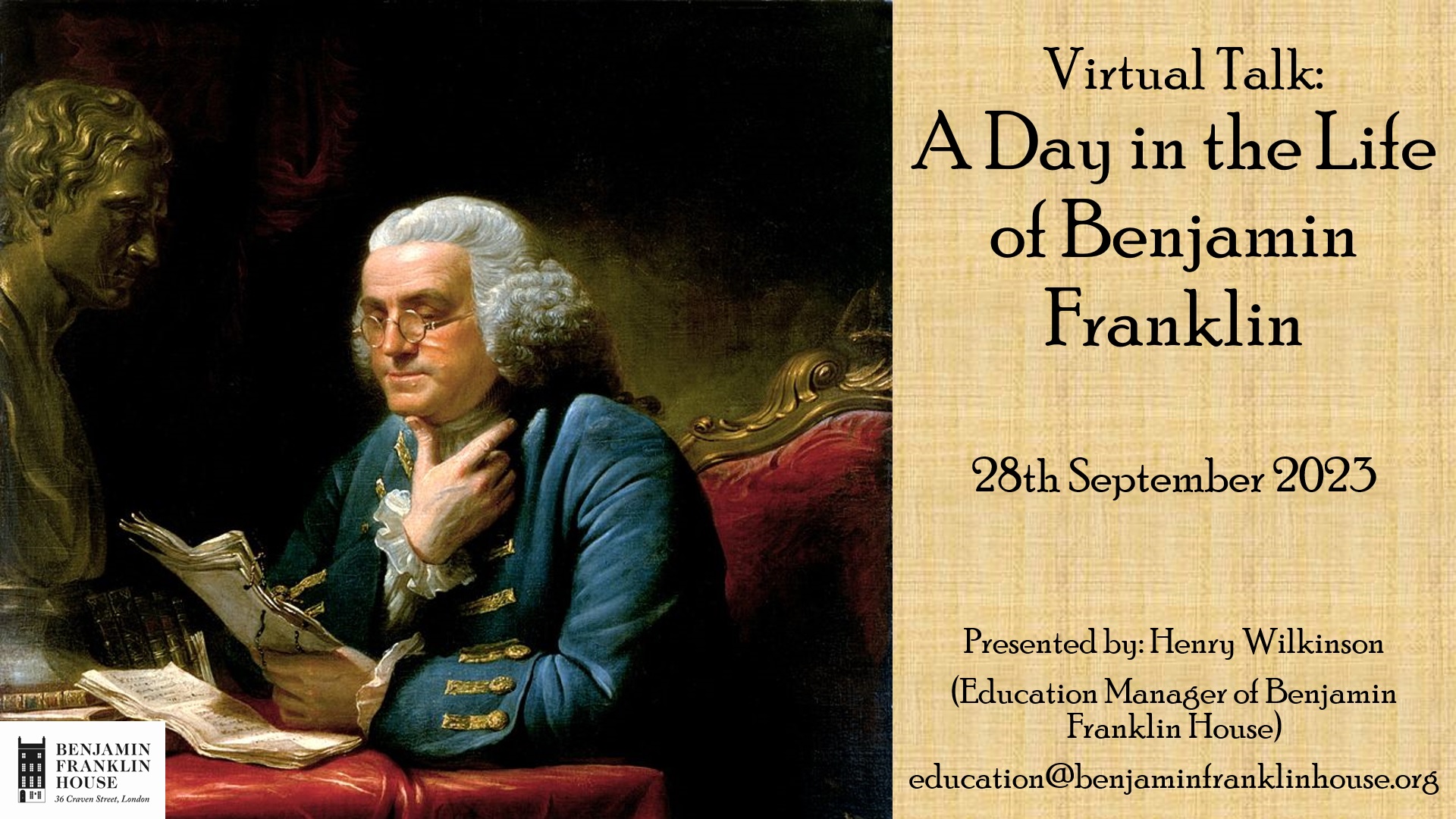 Virtual Talk: A Day In The Life Of Benjamin Franklin - Benjamin ...